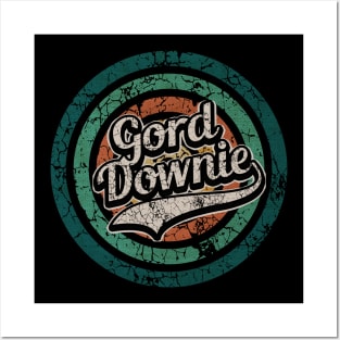 Gord Downie // Retro Circle Crack Vintage Posters and Art